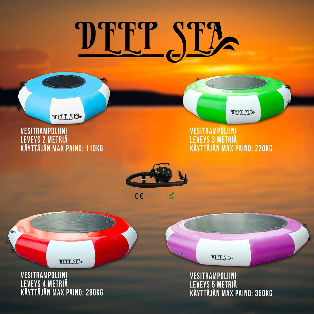 
              Deep Sea Vesitrampoliini 5m